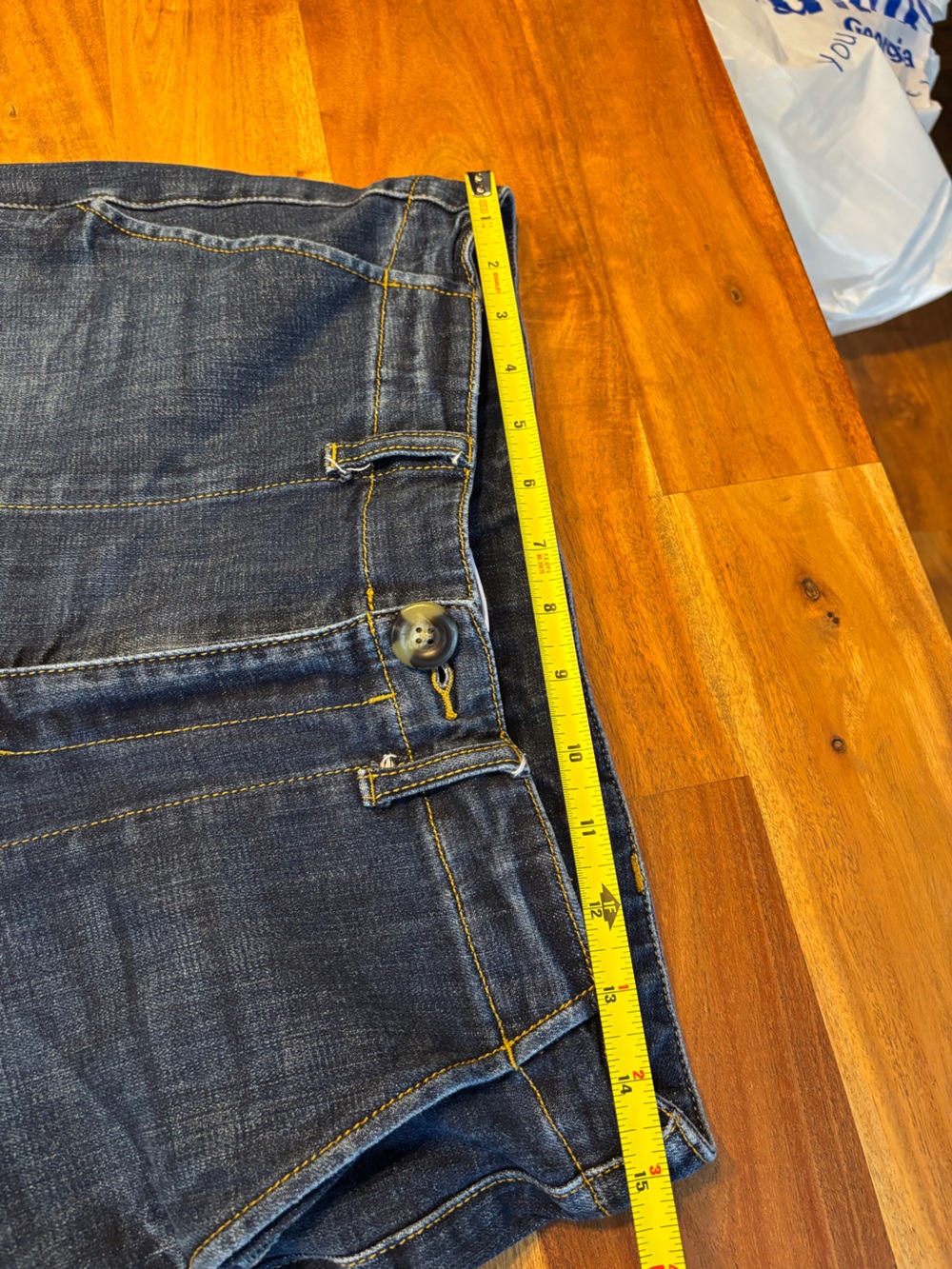 CAbi Wide Leg Patch Pocket Trouser Jeans Dark Wash - Size 6 - Picture 8 of 10